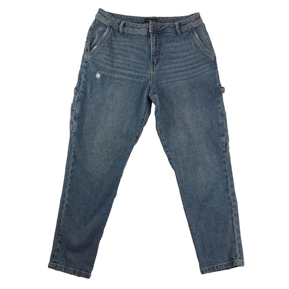 Sincerely Jules Cargo Painter Pants Jeans Women 11/30 High Waist Distressed Loop